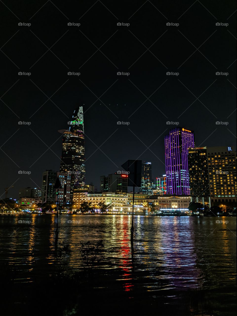 Saïgon city night scape