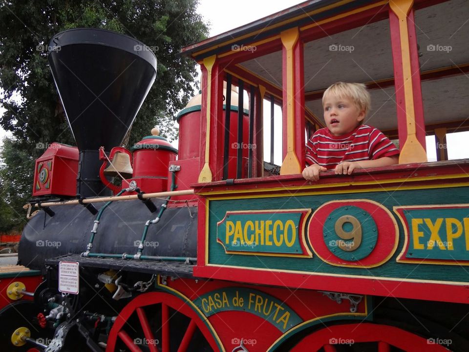 Child in a Train