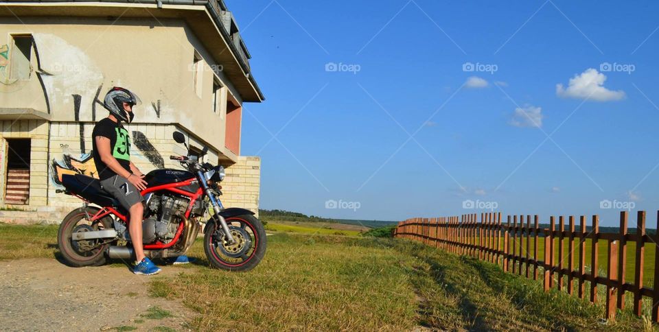 My friend on his bike