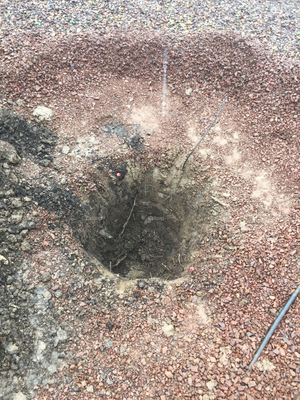Hole in ground 