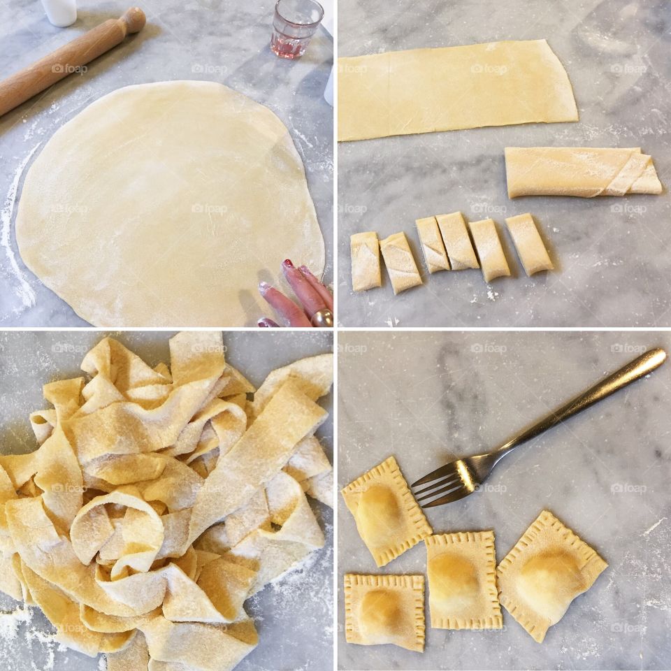 Pasta making. 