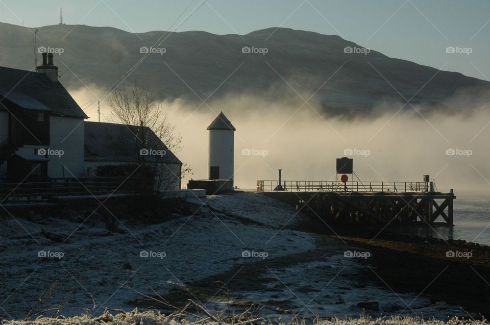 Scottish winter mist