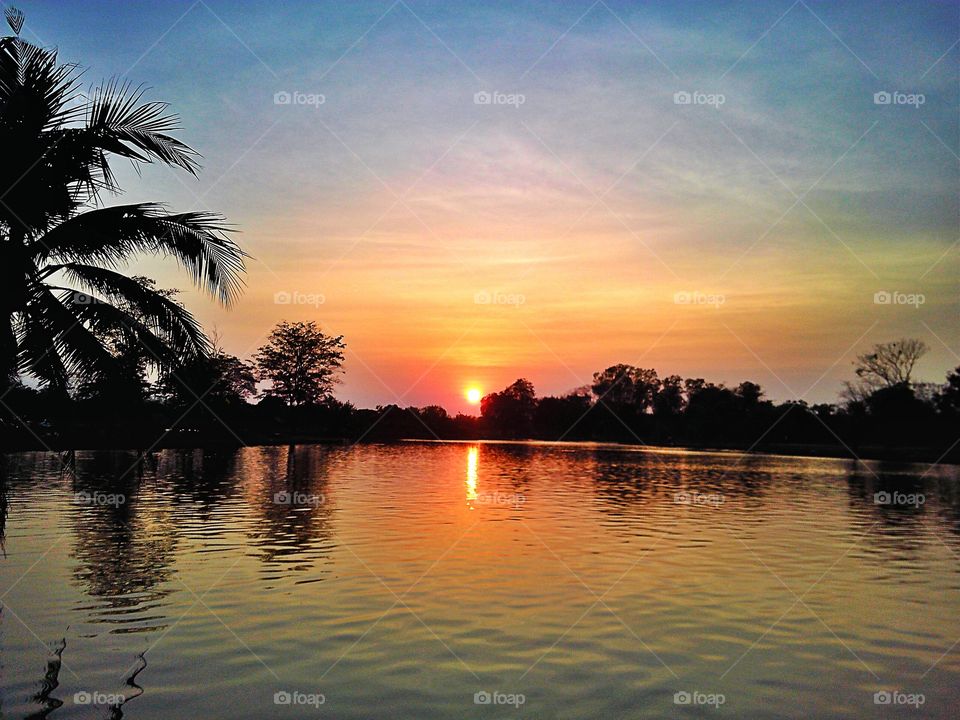 sunset. Evening light