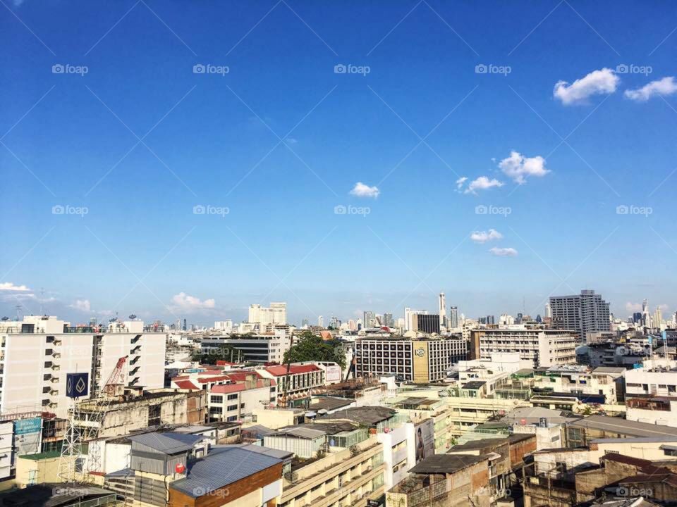 View of Bangkok from The Old Siam Mall.