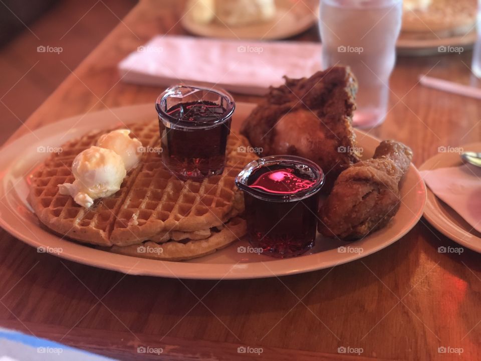 Chicken and Waffles at Roscoes