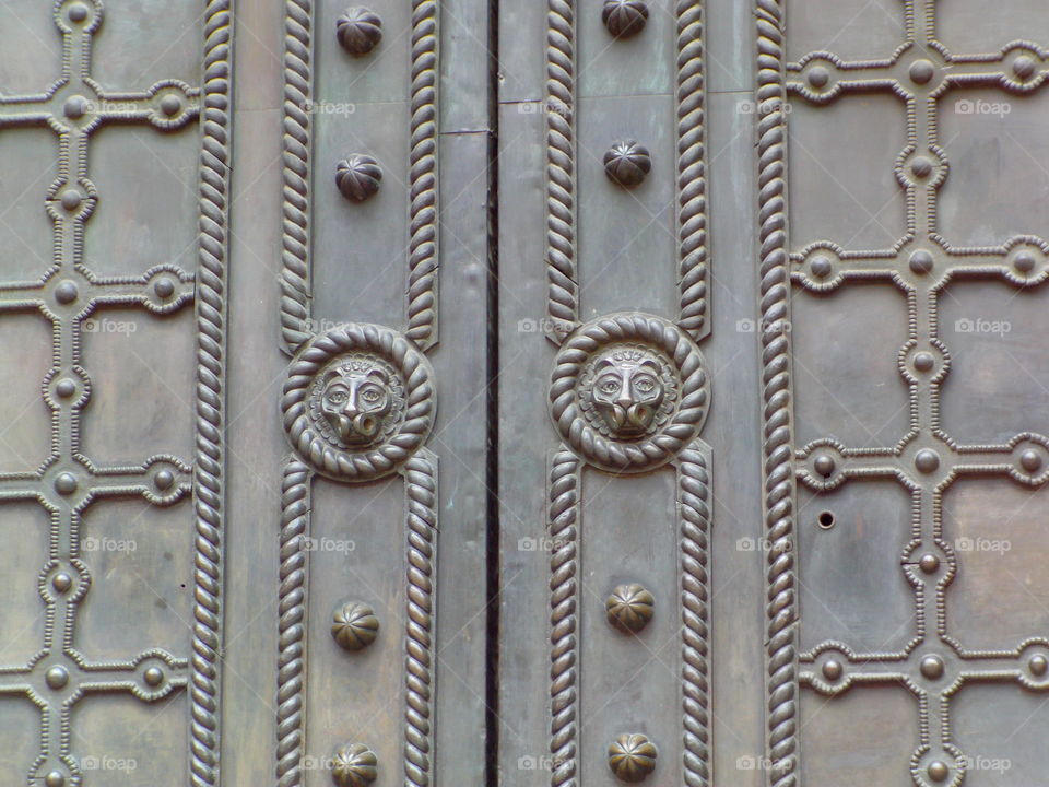 Decorative Bronze Gates, Zoloti Vorota, Kiev, Ukraine