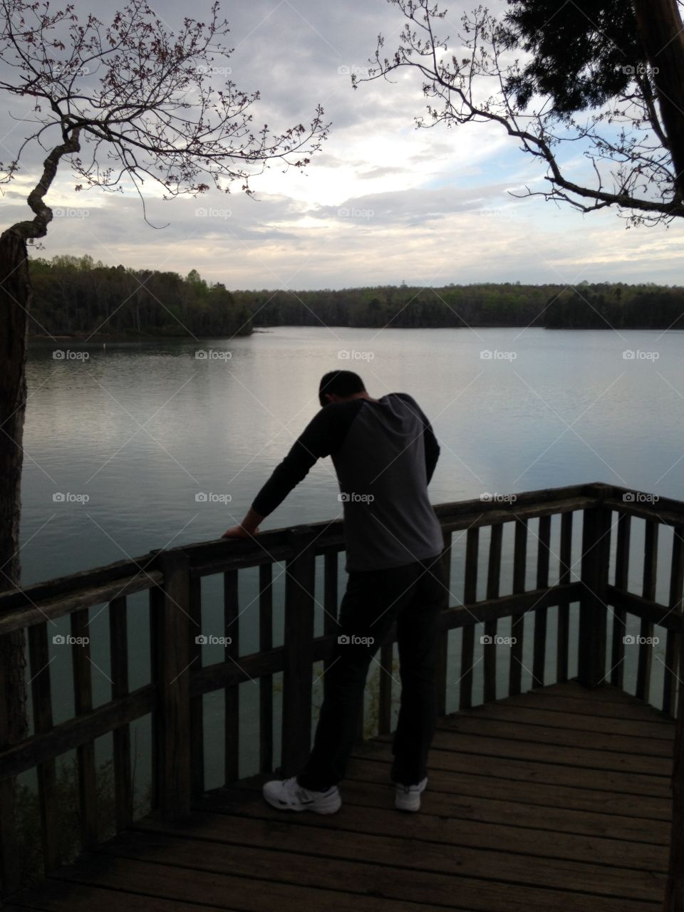 Contemplation on the lake