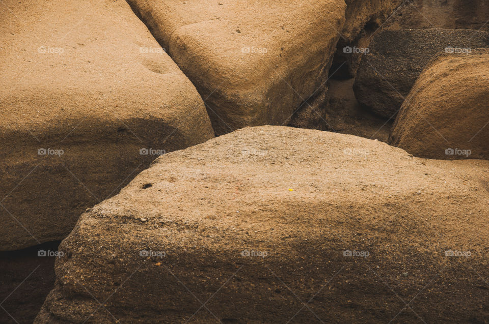 Big rocks on the beach 