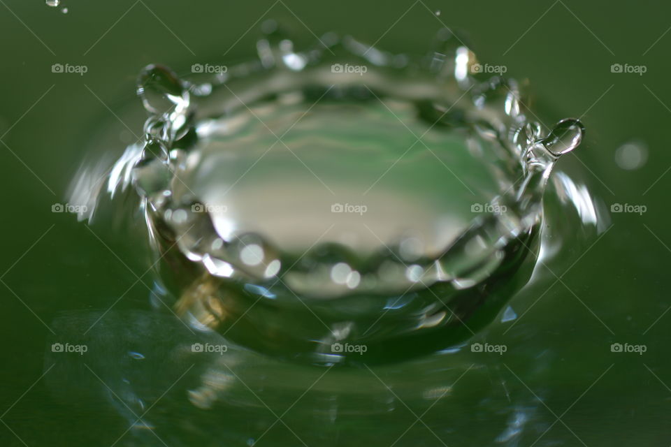 Green water drop