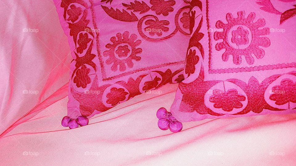 Pink pillows