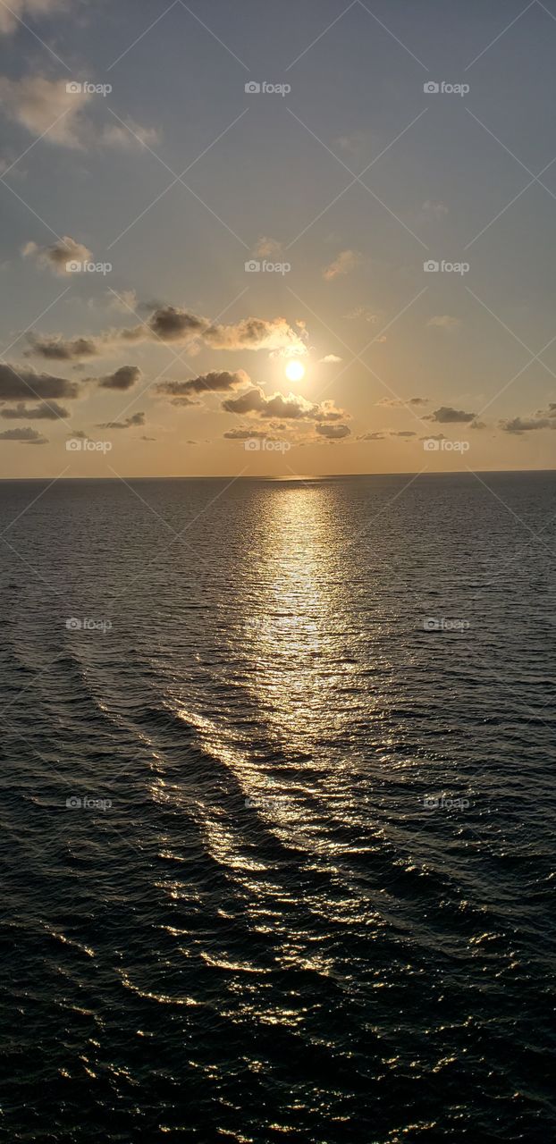 sunrise over the Mediterranean sea