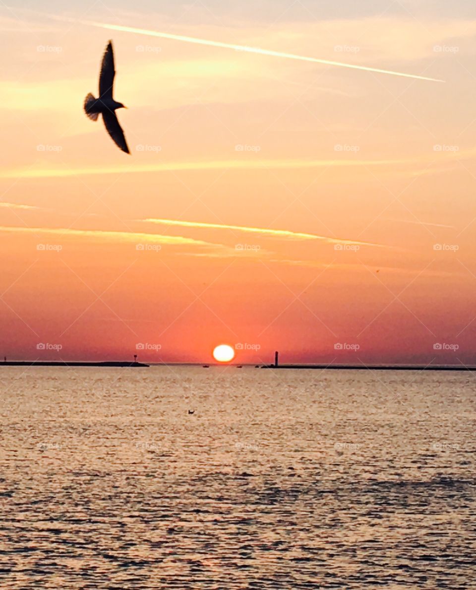 Sunrise on Lake Michigan