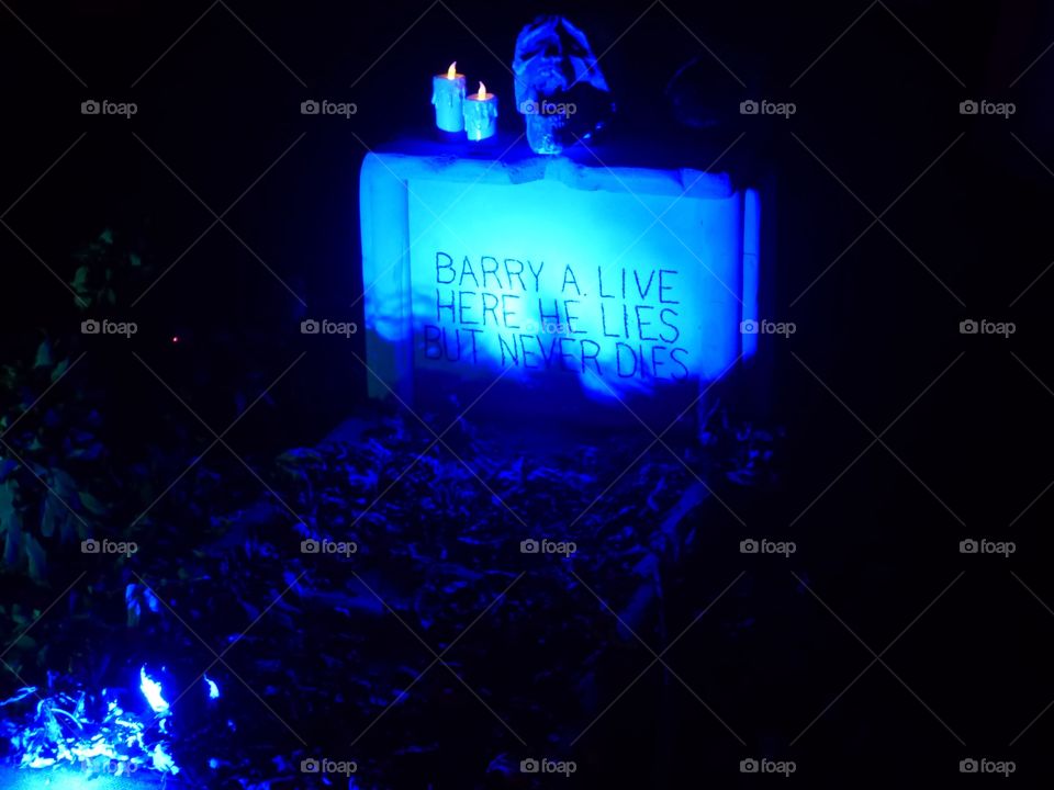 Halloween old tombstone 