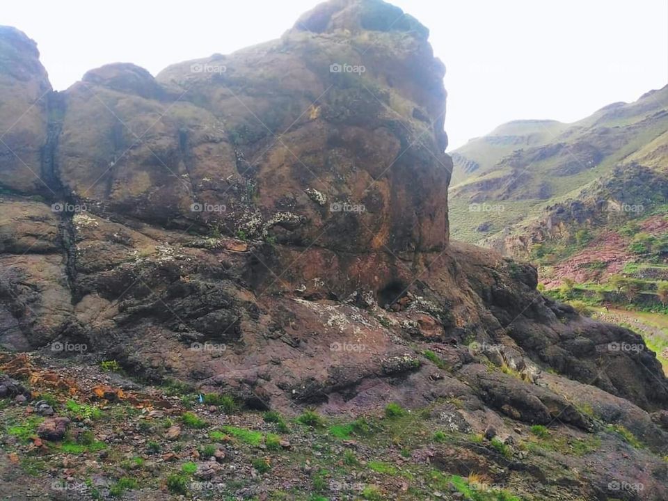 Glory be to God, the magnificent and picturesque view and the natural green trees are a view that is nothing more wonderful than it