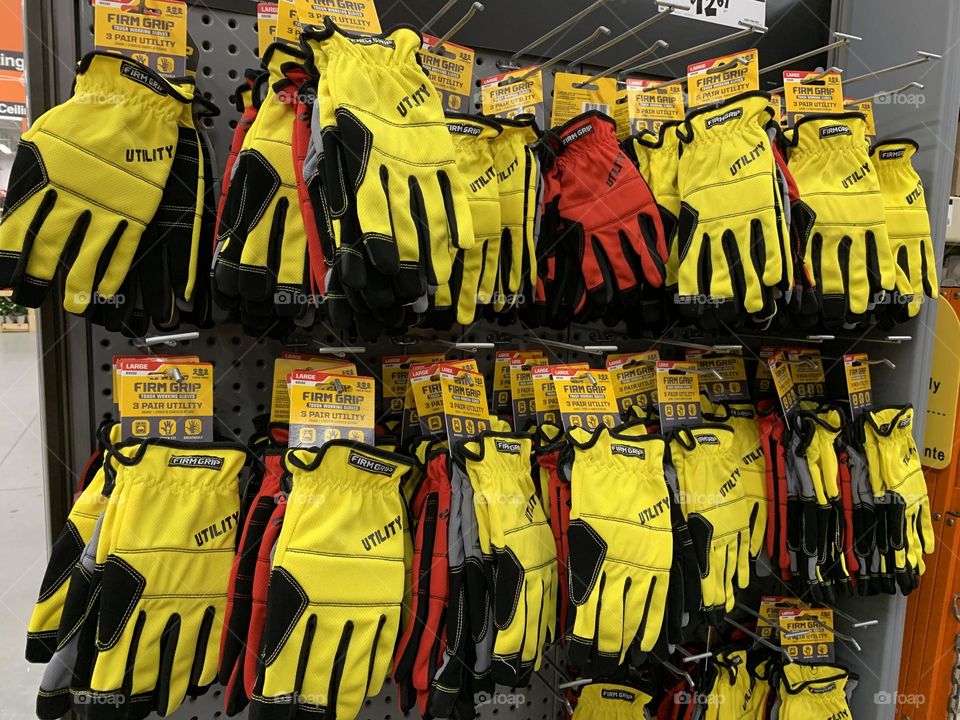 GLOVES ON RACK