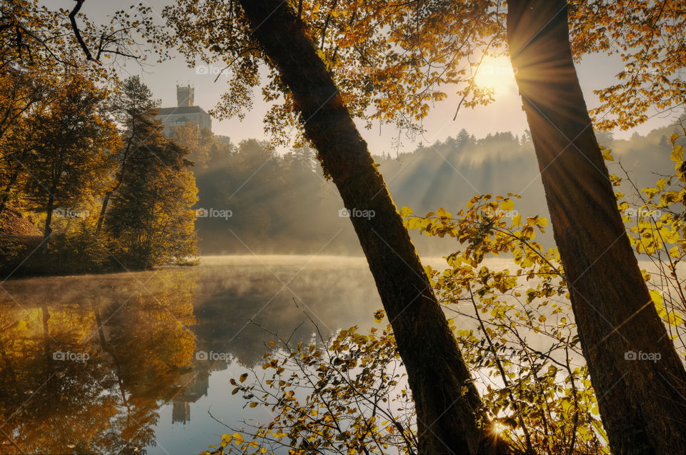 Trakošćan Castle sunrise