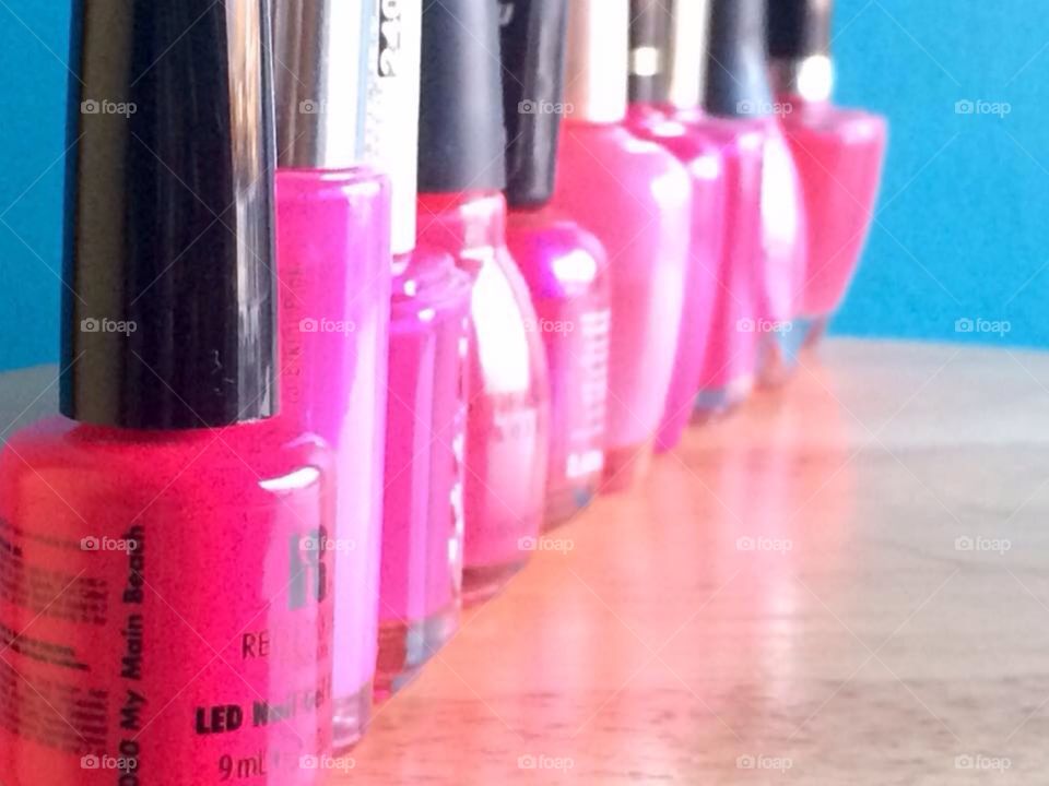 Pretty pink nail polish 