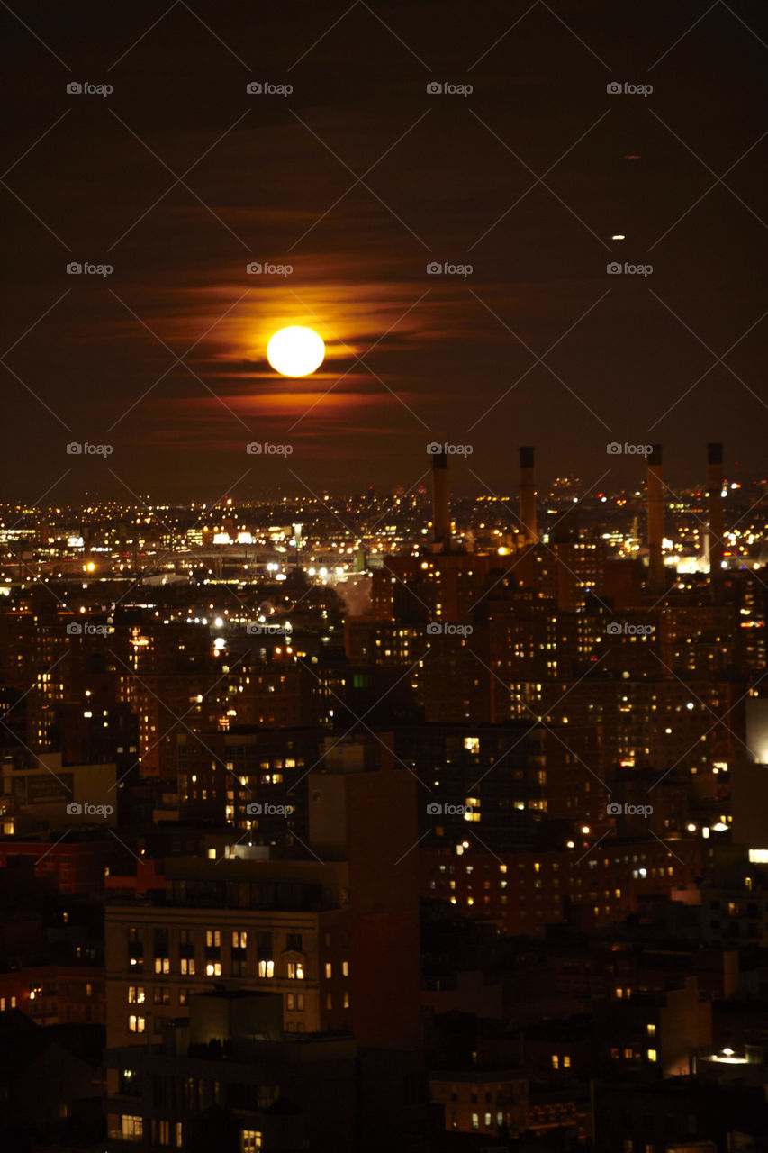 Illuminated cityscape at Night