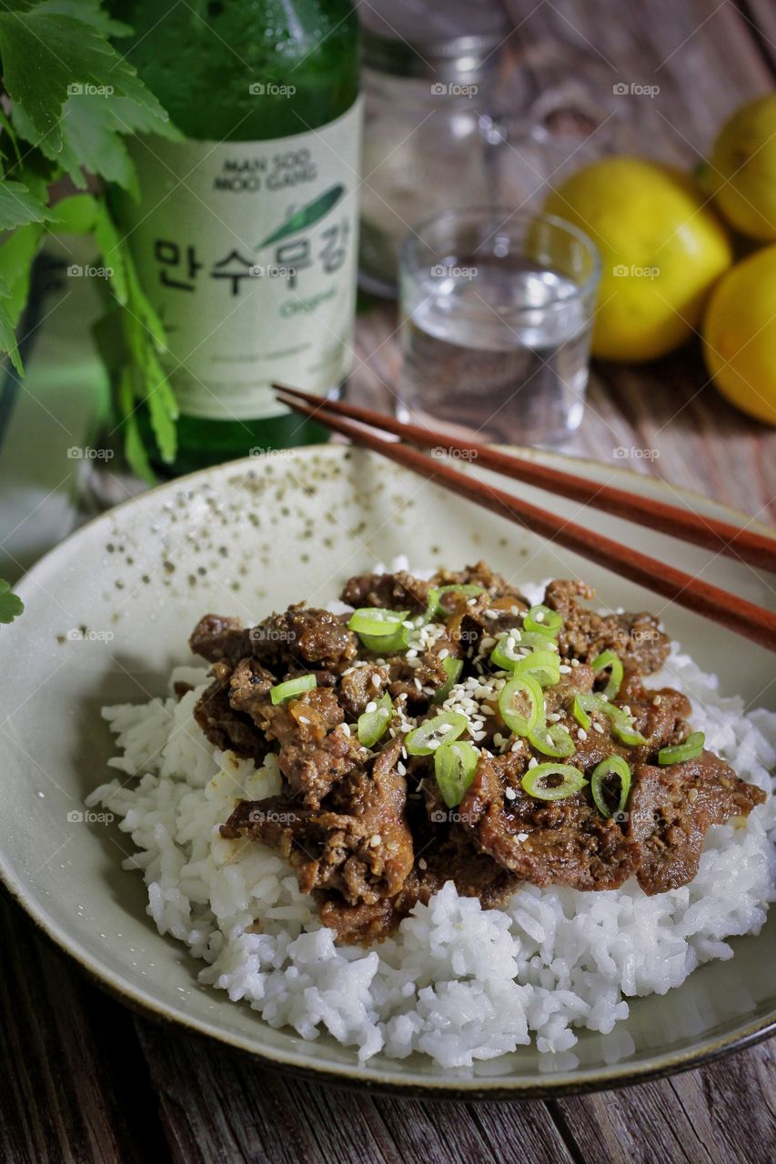Beef bulgogi rice