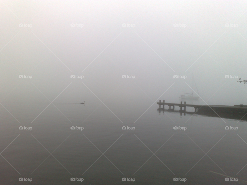 morning water lake misty by jamethyst