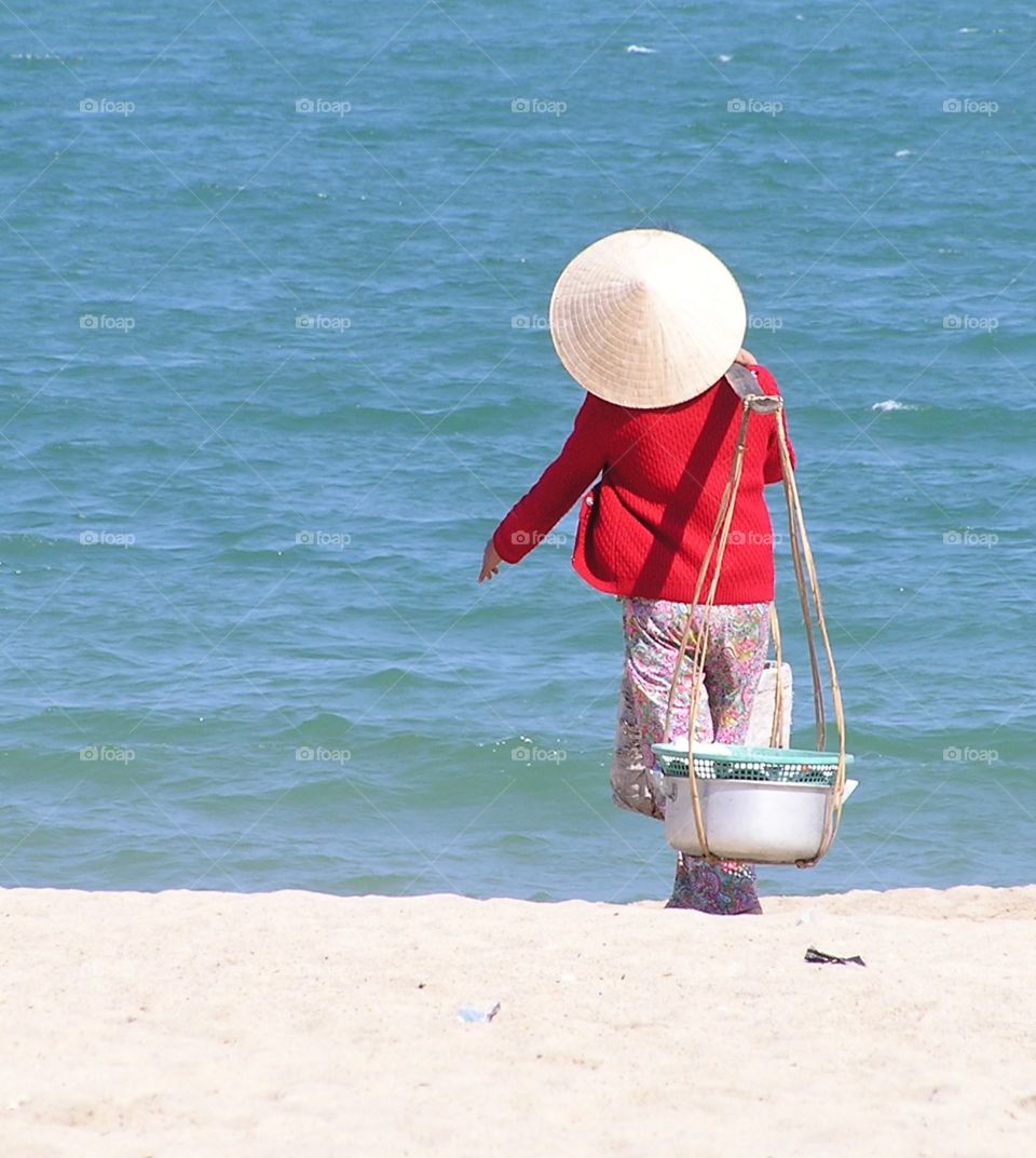 fishing the beach Vietnam