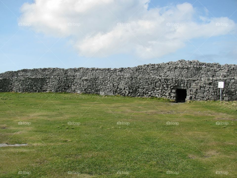 Ancient Fort Wall. Ancient Irish Fort Wall 