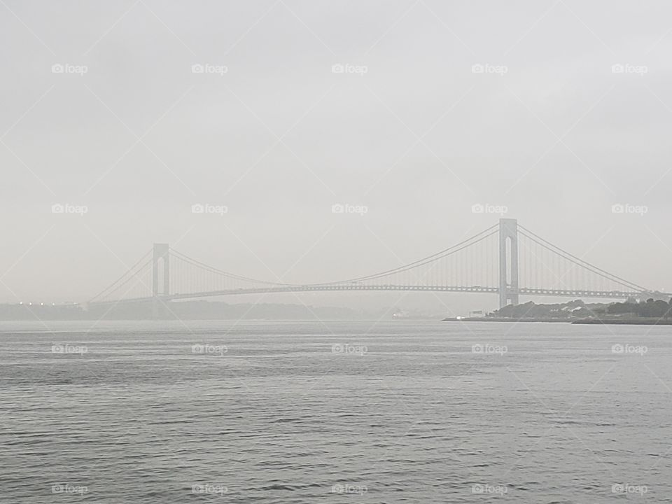 Bridge during storm