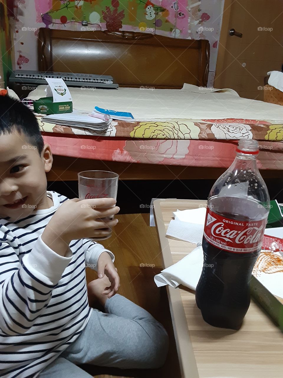 the smile with coca cola