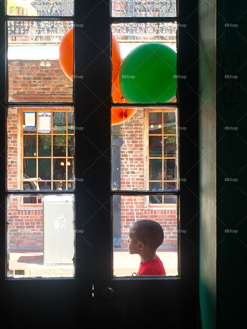 Boy in a window