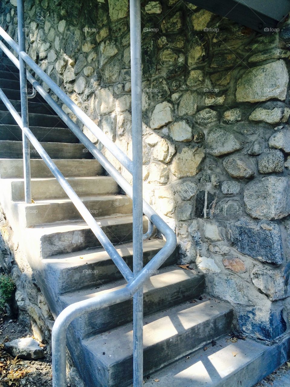 Stone wall and stairs