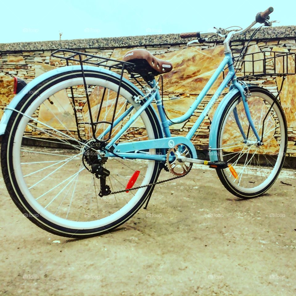 Vintage blue bike 