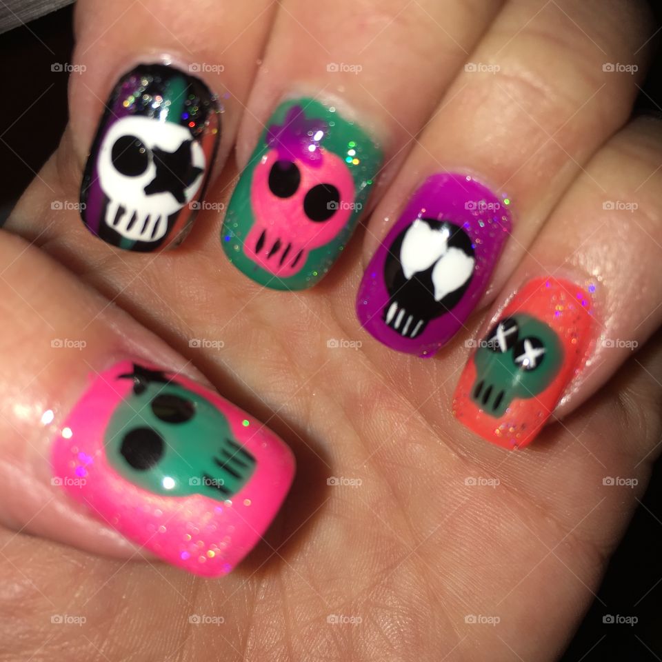 Fun nails I got done for Halloween 