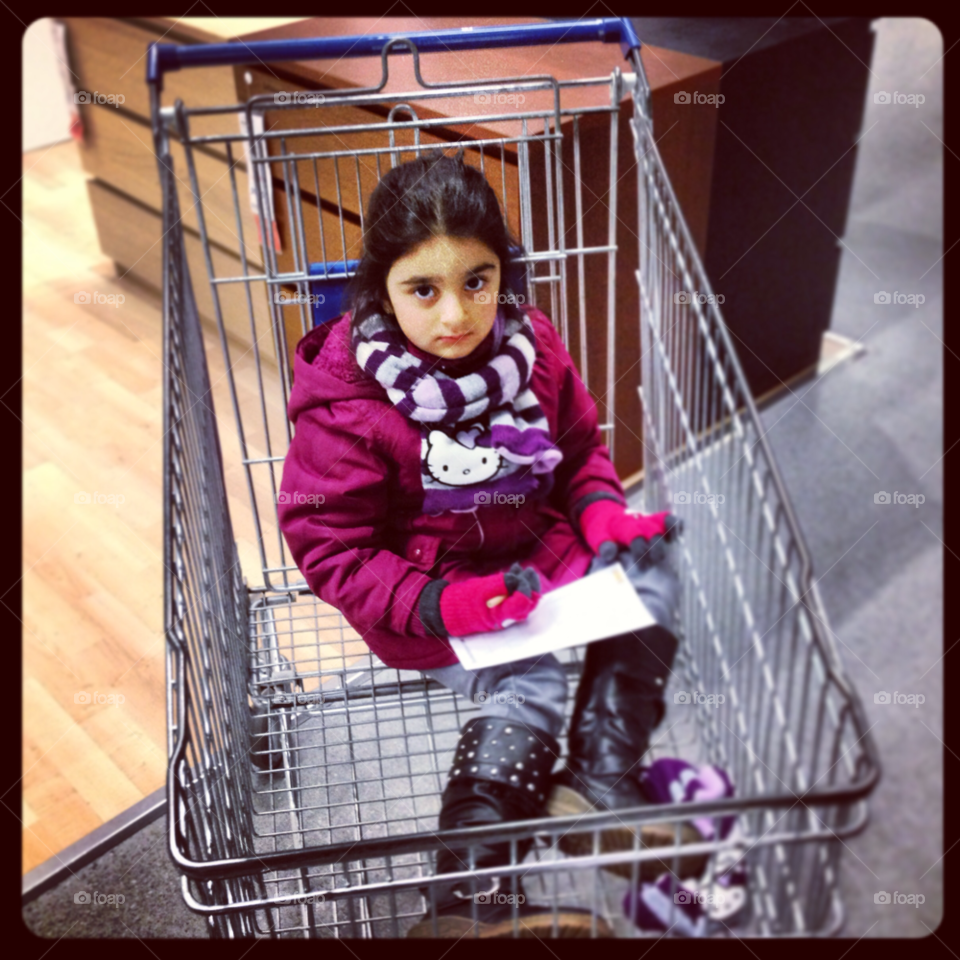 girl child ikea shopping cart by Nietje70