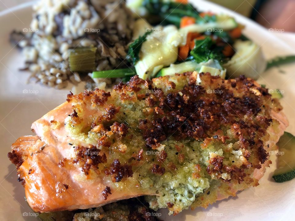 Salmon Stuffed With Pesto