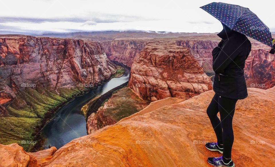 Horseshoe Bend is even more beautiful on a rainy day!
