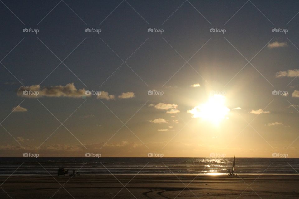 Summer evening at the beach