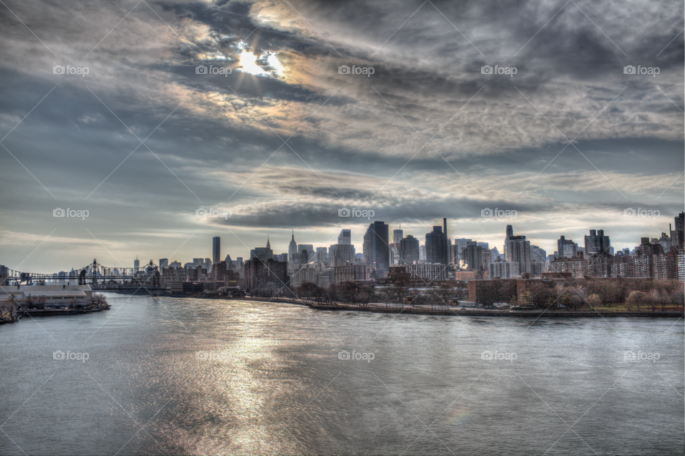 sun water ny river by stockelements