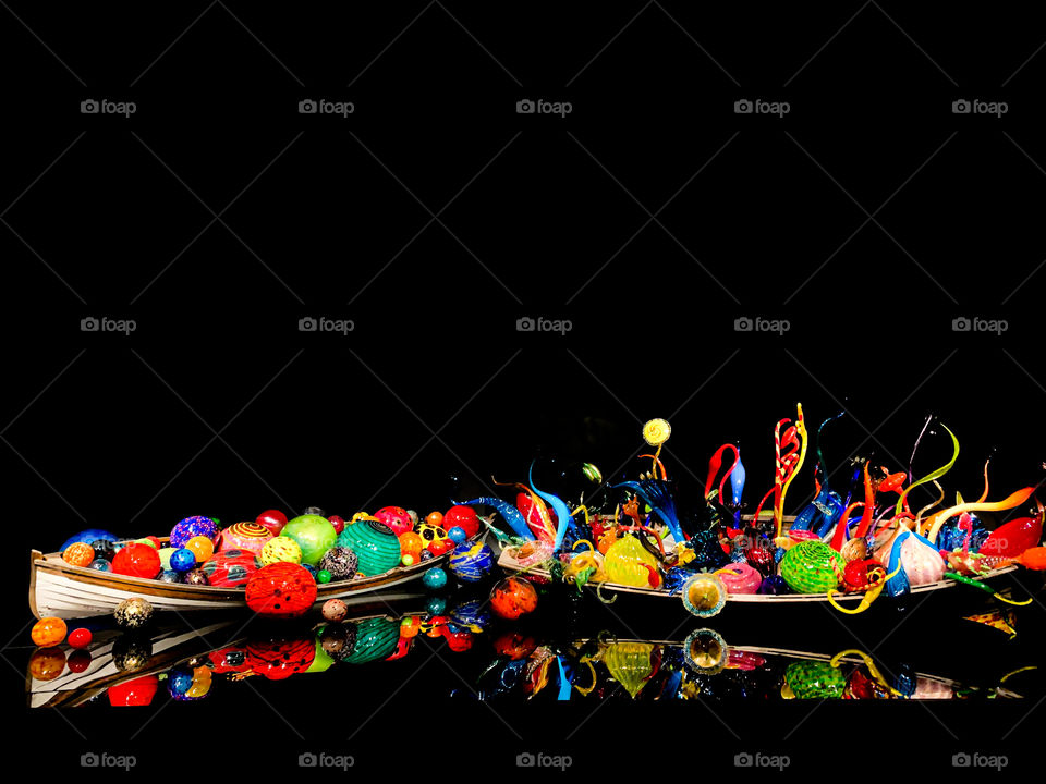 Chihuly Glass Boats 