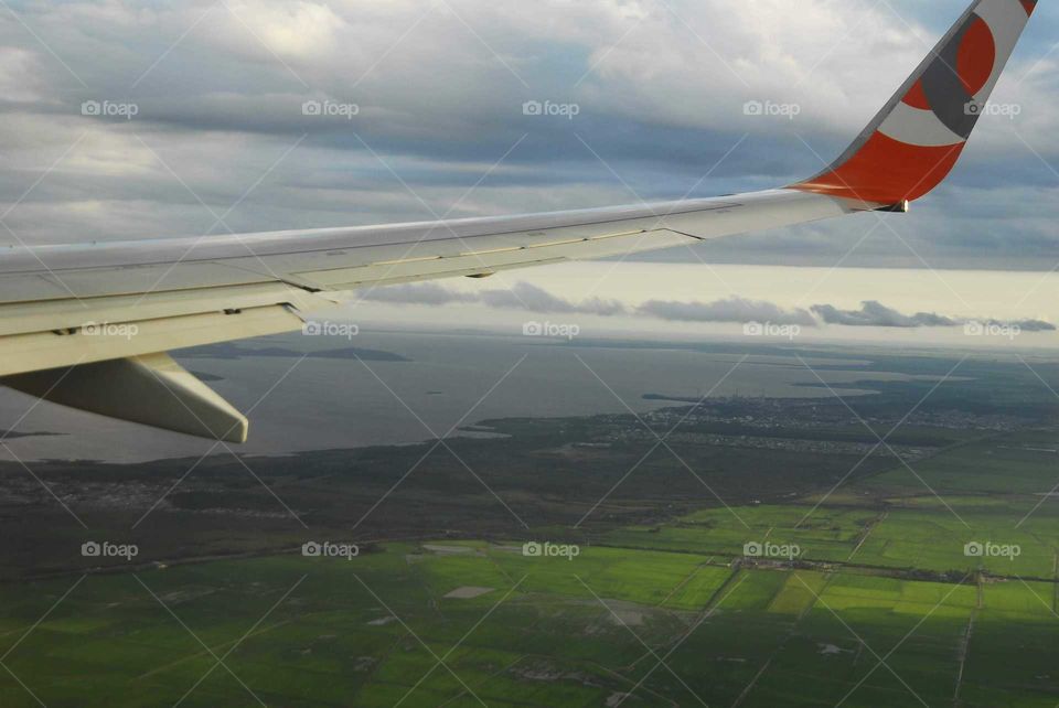 flying over the River