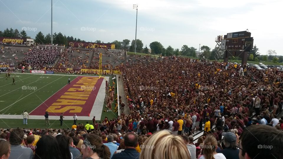 CMU Student Section. Central Michigan University Chippewas bring home another win!