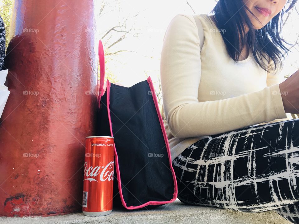 Hiding behind coca-cola