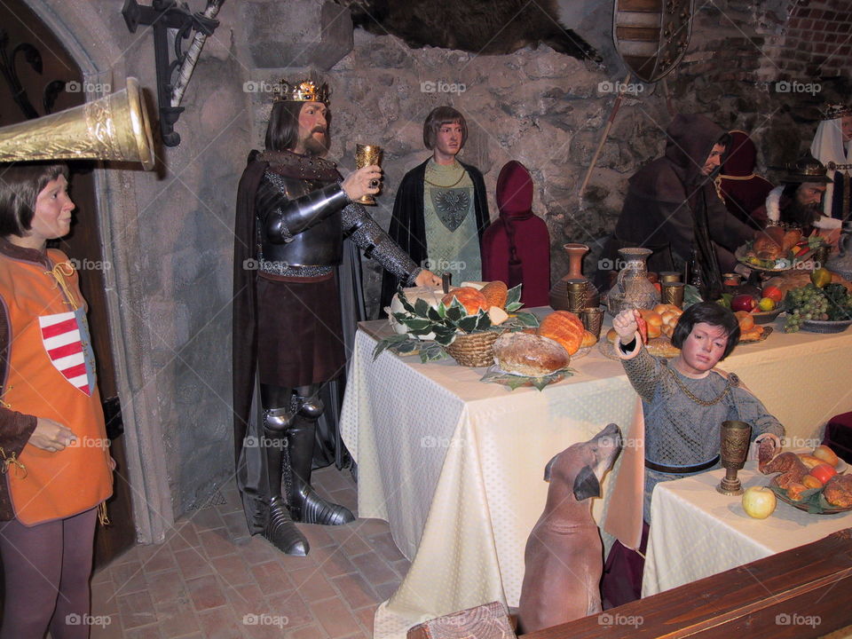 Ricostruzione banchetto reale