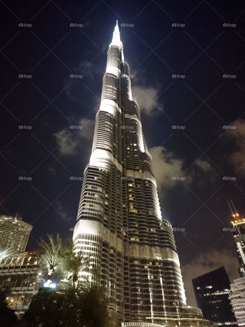 City skyscraper at night