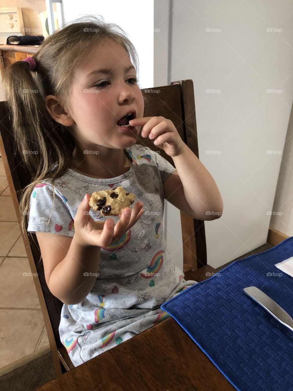 Eating A Chocolate Chip Cookie! Yummy!
