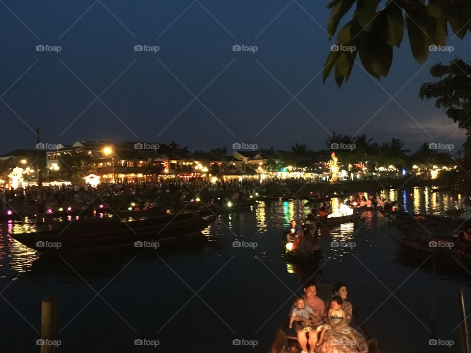 The perfume river at night 