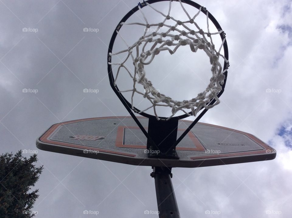 Basketball hoop in my driveway.