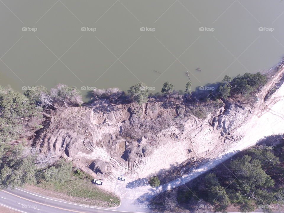 Looking down from above