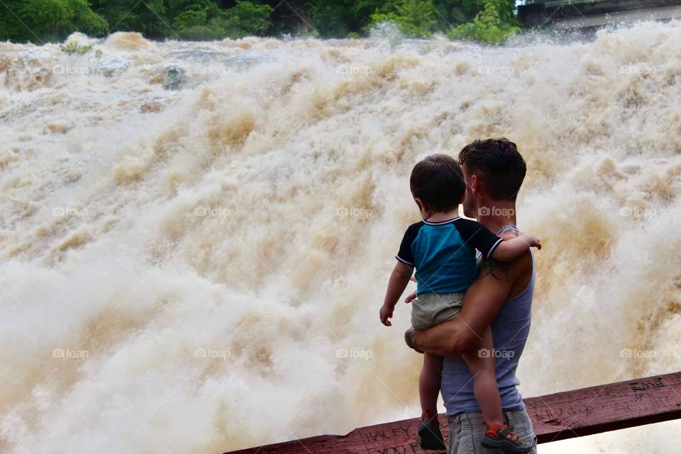 Overlooking the rapids 