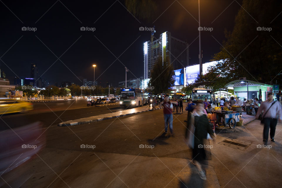 Bus station at nights 