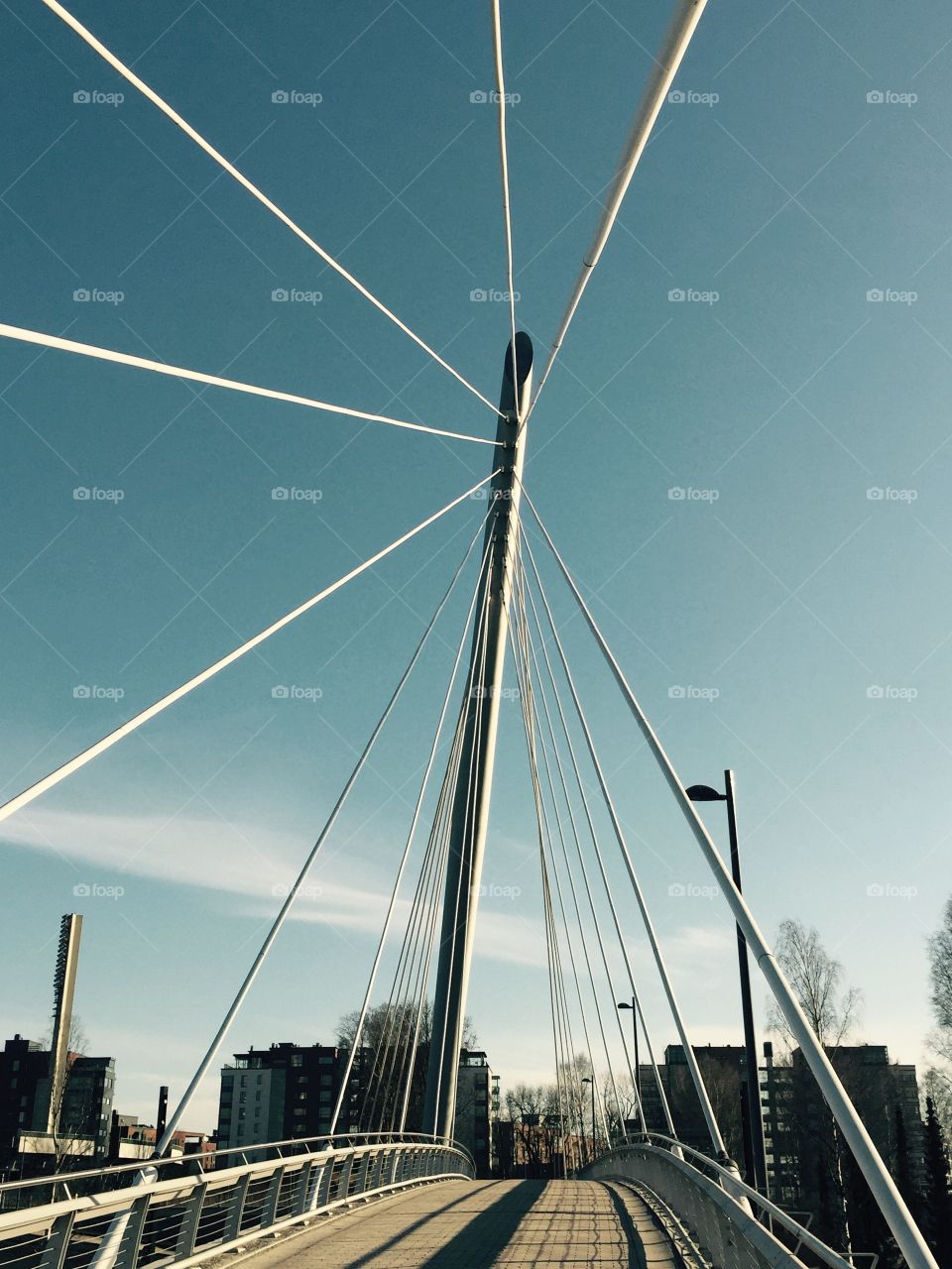 String bridge. Modern bridgeIn the city of Tampere